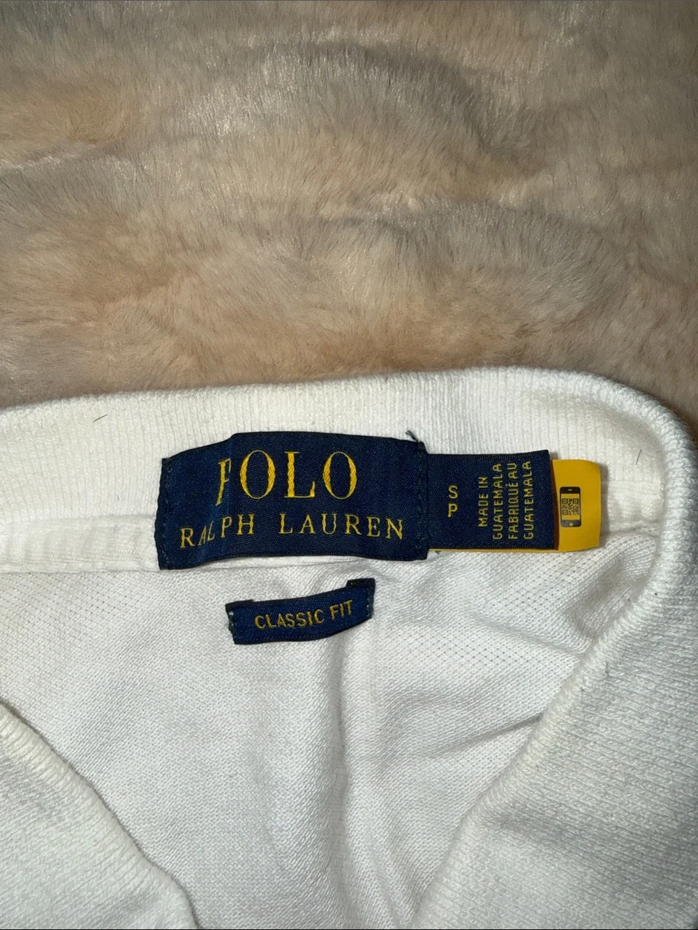 Polo by Ralph Lauren White Polo with Navy Pony